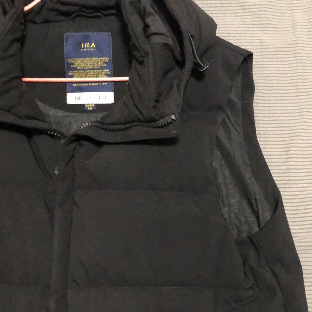 Men's black warm vest jacket - Picture 6 of 9